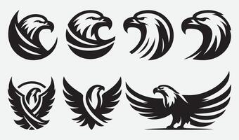 Dynamic Eagle Head Clip Art Collection for Wildlife-Themed Graphic Projects vector