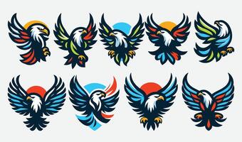 Detailed Eagle Graphics for Professional Design Applications vector