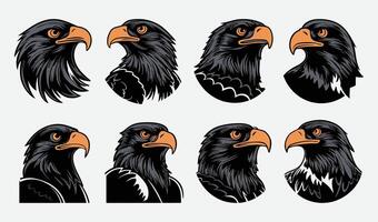Striking Eagle Head Art for Custom Stickers and Merchandise vector