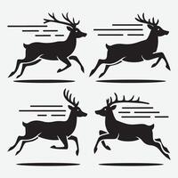 Deer Silhouette Collection for Outdoor Sports and Recreation Branding vector