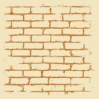 A textured brick wall in warm brown and cream tones. The bricks have a distressed, aged look with visible mortar lines vector