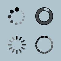 Circle loading icon set vector
