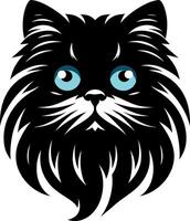 The elegance and simplicity of the Persian cat silhouettes and icons, highlight their graceful design and unique aesthetic. vector