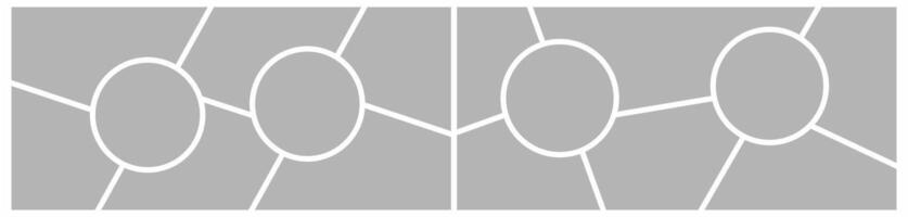 frame collage with flat design vector