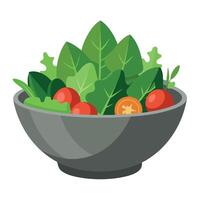 Fresh Mixed Green Salad in a Bowl Healthy and Vibrant Choice vector