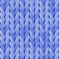 Seamless blue pattern with realistic knitted texture for background and wallpaper. illustration with closeup yarn, merino wool. vector