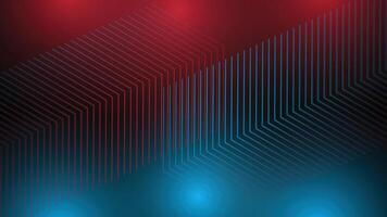 Black abstract mat geometric red and blue background elegant futuristic glossy red and blue light with grid line.Modern shape concept. vector