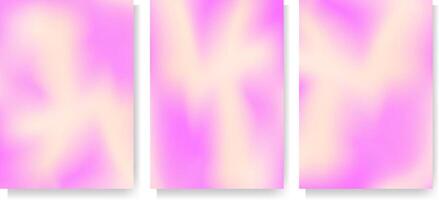 Blurred bright pink yellow gradient background for cover, poster, wallpaper, web design. Fluid watercolor spring vibes soft liquid creamy background vector