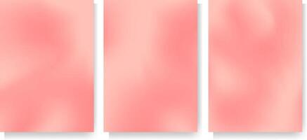 Minimal modern blurred gradient background template for cover, poster, wallpaper, web design. Fluid rose gold color design vector