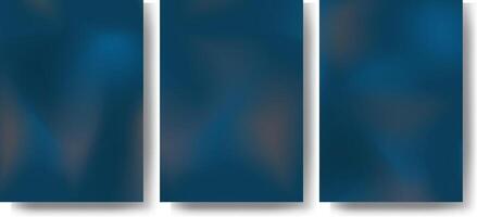 Modern technology retro vibe gradient background template set for professional cover, poster, wallpaper, party flyer, web design. Dark orange blue gradient color backdrop vector