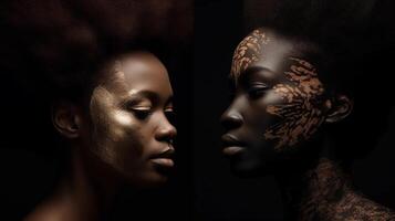 Contrasts in harmony, metallic glow and earth tones. photo