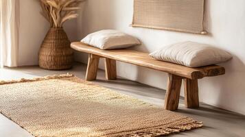 a portrait photo, focusing on living room and traditional spaces in Japandi-style homes, capturing the essence of traditional architecture. Japanese and Scandinavian photo