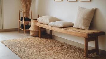 a portrait photo, focusing on living room and traditional spaces in Japandi-style homes, capturing the essence of traditional architecture. Japanese and Scandinavian photo