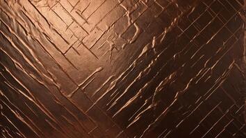 Abstract brushed copper surface metallic texture Retro background for creating text or design. photo