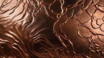 Abstract brushed copper surface metallic texture Retro background for creating text or design. photo