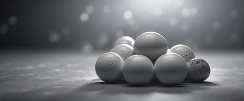 An original background image for design or product presentation, with a play of light and shadow, in light gray tones. photo
