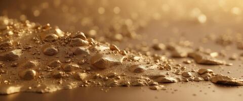 Beautiful original background image in the form of a alebastr surface or texture plaster in a light golden-bronze color. photo
