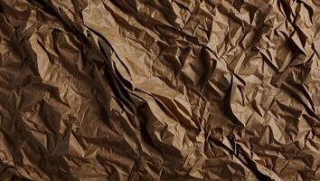 Brown wrinkle recycle paper background for Design Blank surface for text or work. photo