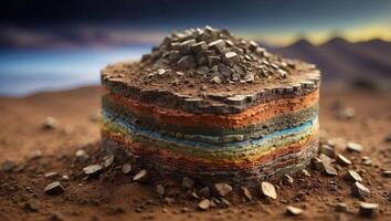 D Soil Layers for Comprehensive Geological Study. photo