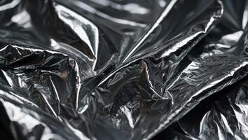 Shiny silver gray foil texture for background , the image of the sheet. photo