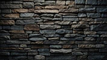 Stone wall background and texture with space for your text or image. photo
