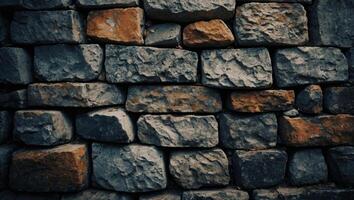 Stone wall background and texture with space for your text or image. photo