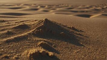 The texture of sand in the desert as a natural background. photo