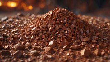 Raw Bauxite Ore in Aluminum Production A Glimpse into the Shiny Surface of Mining Industry. photo