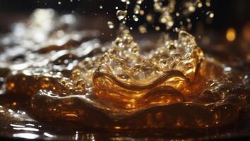 Soap Suds Forming a FanShaped Design in a Timelapse. photo
