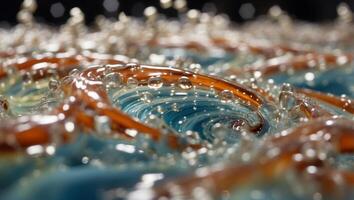 Soap Suds in Motion A Timelapse Capture of a Spiral Design Formation. photo