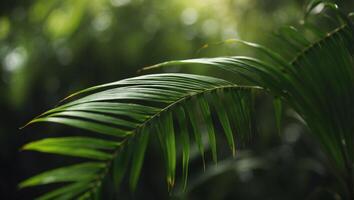 Timelapse Capture of a Minimalist Palm Leaf Composition on a Frame. photo