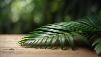 Timelapse of a Minimalist Palm Leaf Composition A Study in Natures Texture and Time. photo