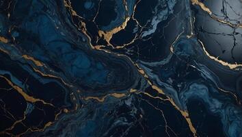 abstract dark blue marble surface texture background. photo