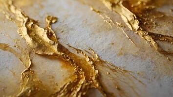 gold abstract watercolor macro texture background gold handmade technique aquarelle. photo