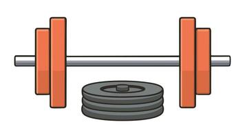 a barbell and a dumbbell with plate icon isolated on white background vector
