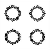Morden ornamental frame on white background vector