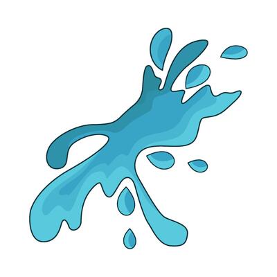 illustration of water splash