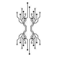 Technology digital circuit logo design vector