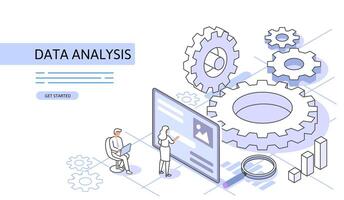 Web design and tuning Isometric Concept. Use for web page, banner, infographics. Flat illustration editable line. vector