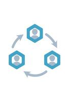icon candidate exchange. group work symbol vector