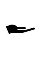 icon solid hand open for design vector