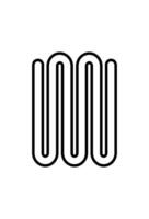 icon simple curved path. healthy intestine symbol vector