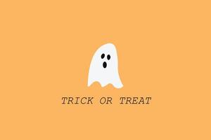 Halloween invitation card with ghost background. vector