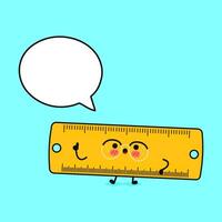 Ruler with speech bubble. hand drawn vector