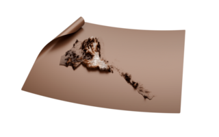 Map Of Eritrea Old Style Brown On Unrolled Map Paper Sheet 3d illustration png