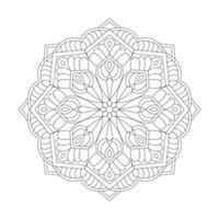 Easy Basic Simple Mandalas coloring book file vector