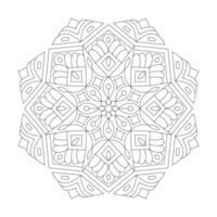 Easy circular pattern Mandalas coloring book file vector