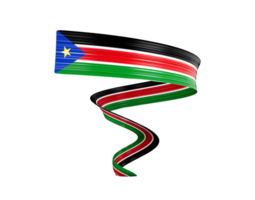 3d Flag Of Sudan 3d Shiny Waving Twisted Ribbon Flag 3d Illustration png