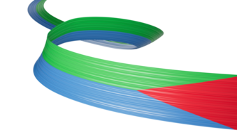 3d Flag Of Eritrea 3d Wavy Shiny Eritrea Ribbon, 3d illustration png