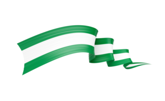 3d Flag Of Nigeria 3d Wavy Shiny Nigeria Ribbon Flag 3d Illustration png